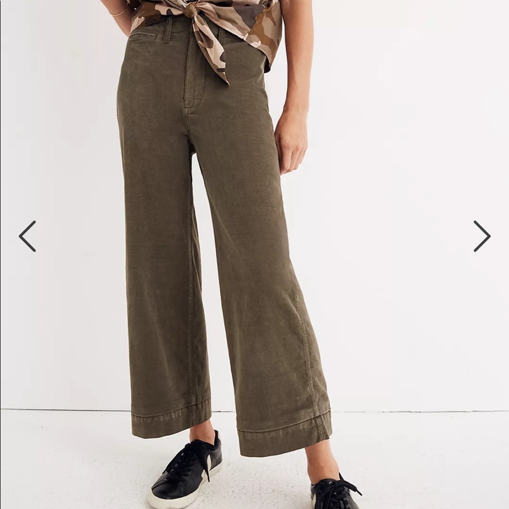 ISO Emmett Wide-Leg Crop Pants in Velveteen